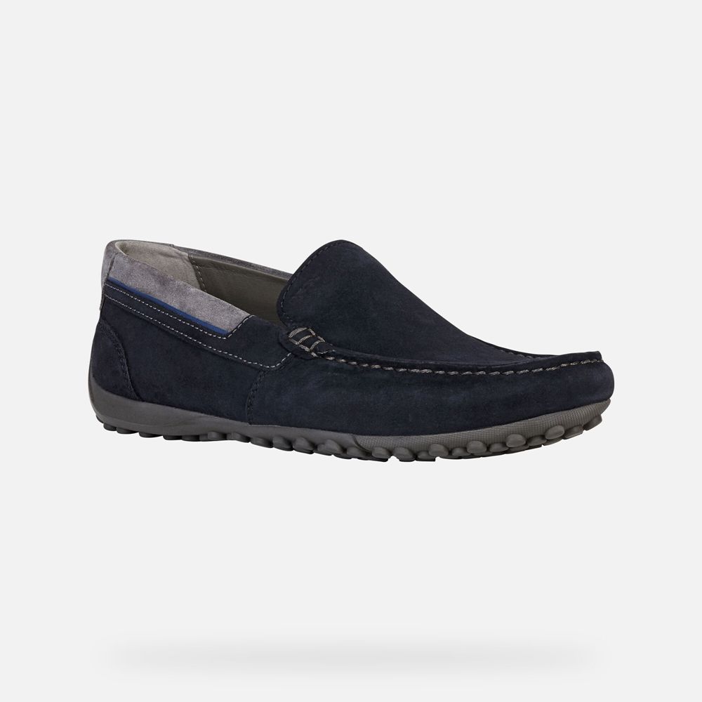 Geox Loafers Navy Snake - Geox Mens Shoes - HCZKLY120